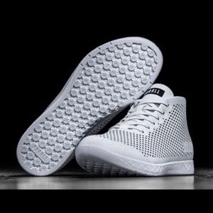 NOBULL-White leather mid trainer